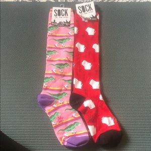 Rollerskating Dinosaur and Wisconsin Sock Bundle